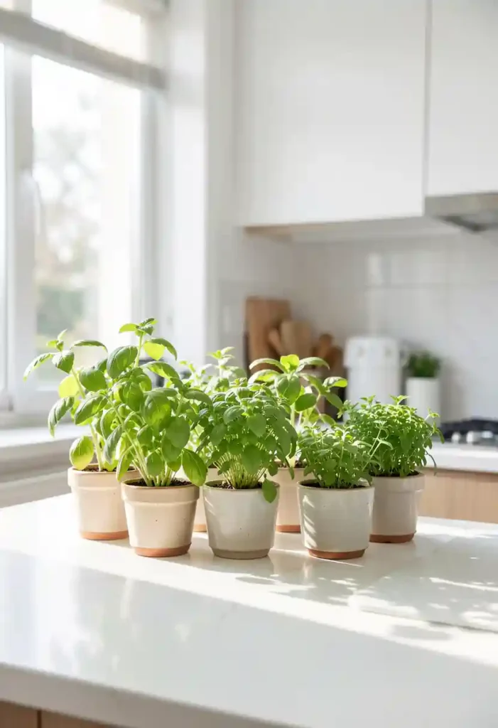  Decorate Kitchen Counters With Herbs