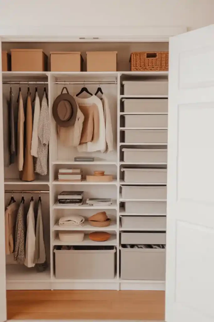 Stackable Storage Boxes in Coordinated Tones