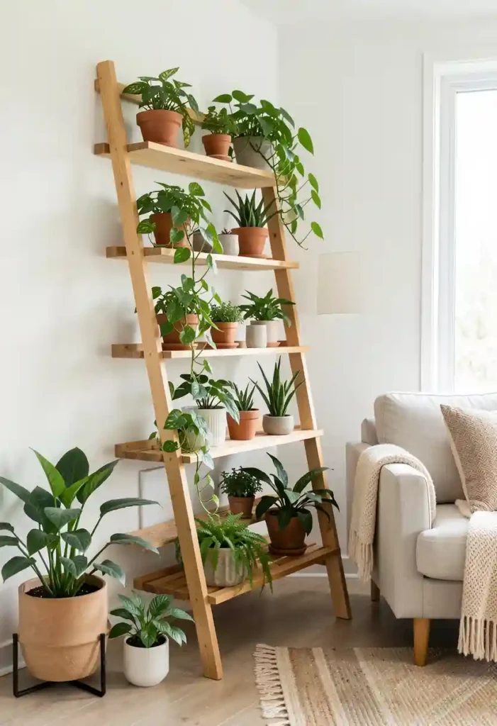 Create a Plant Ladder Display