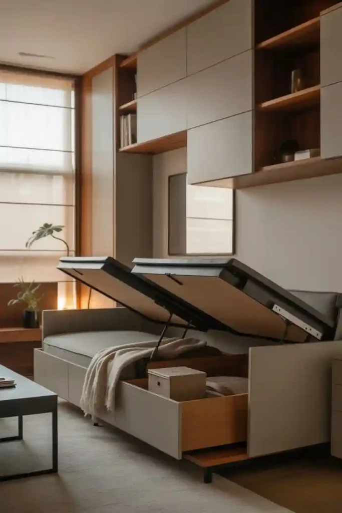 . Hidden Storage in Furniture Pieces