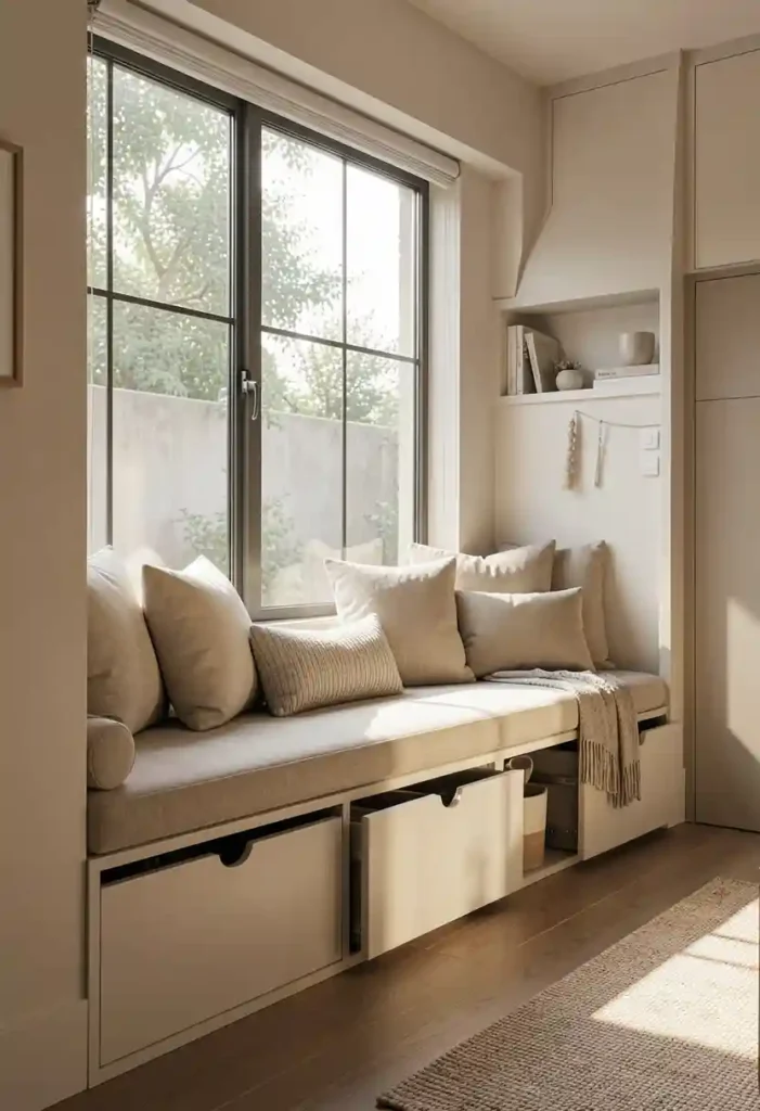 Built-In Window Seat with Storage