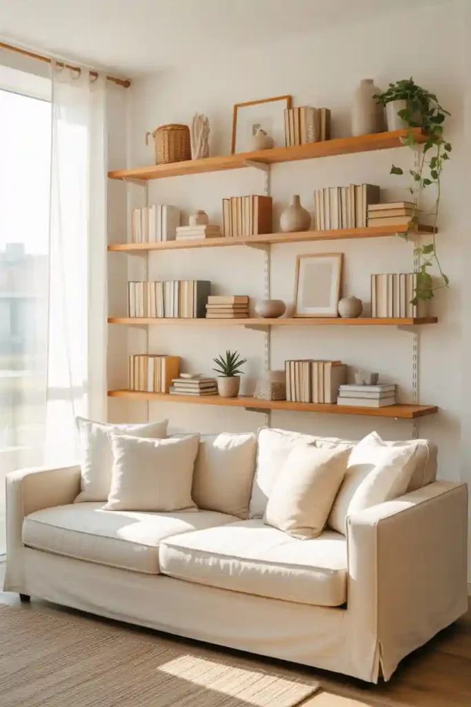 Floating Shelves to Maximize Wall Space