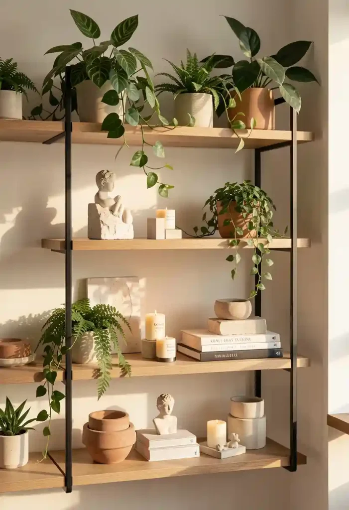 Mix Decorative Objects With Plants