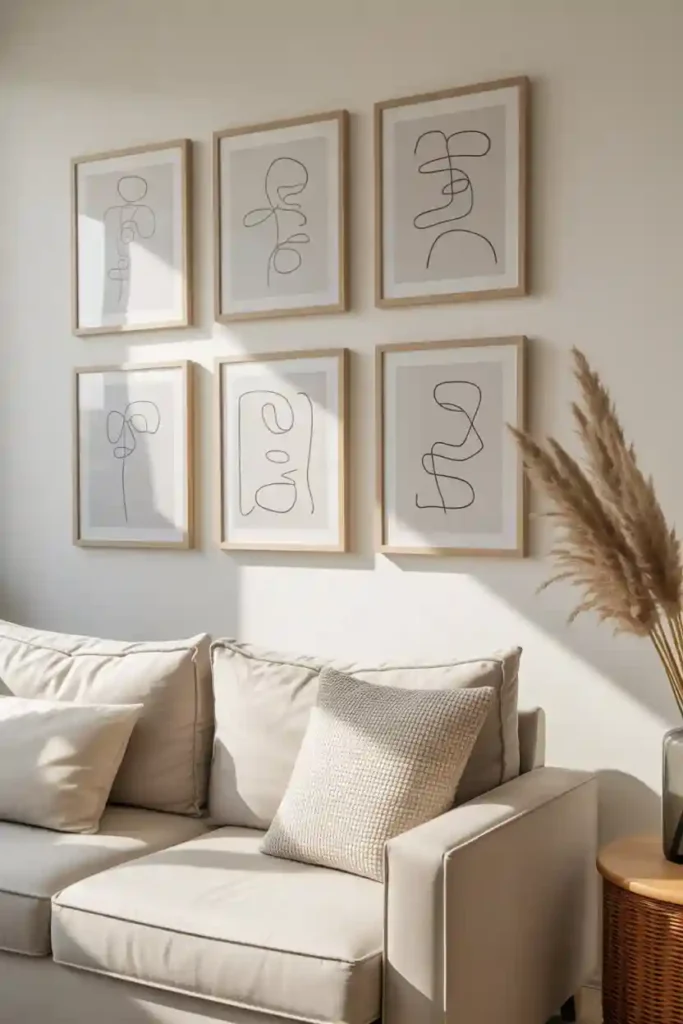 Thin Frame Black Line Art