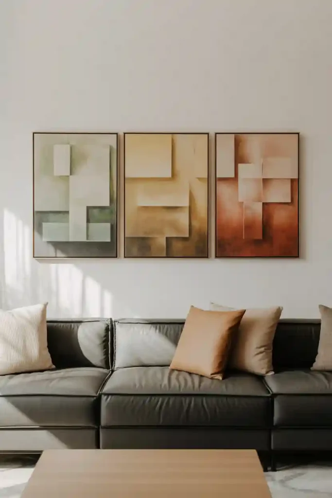 . Triptych Artwork Arrangement