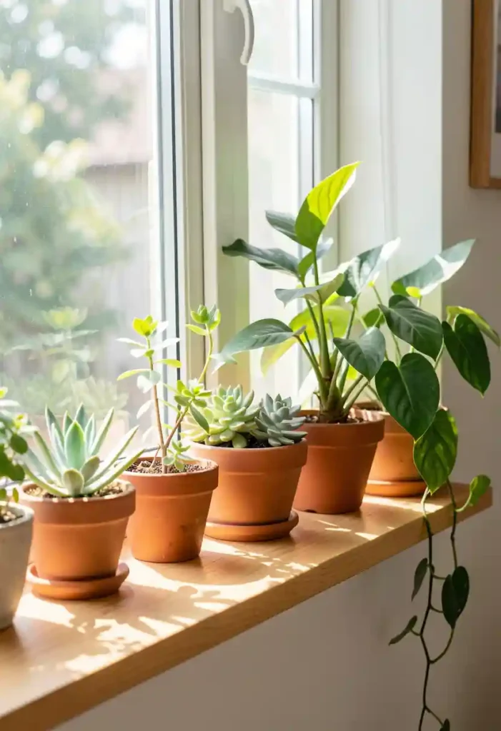 Decorate Window Sills With Greenery