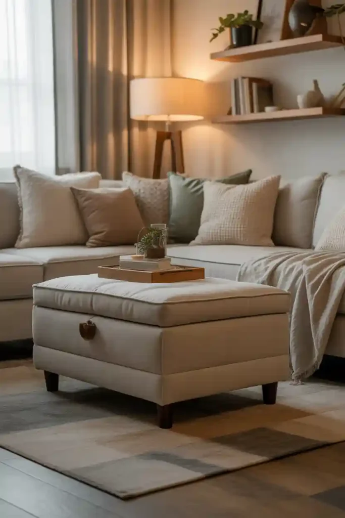 Storage Ottomans for Hidden Organization