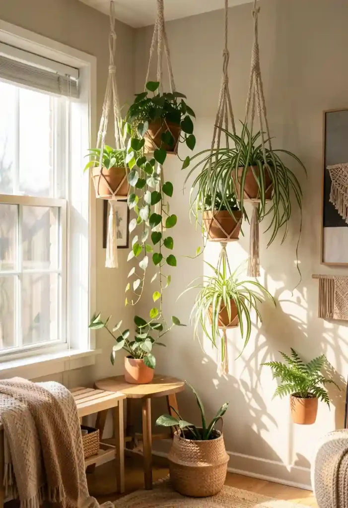 Hanging Plants in a Corner Cluster