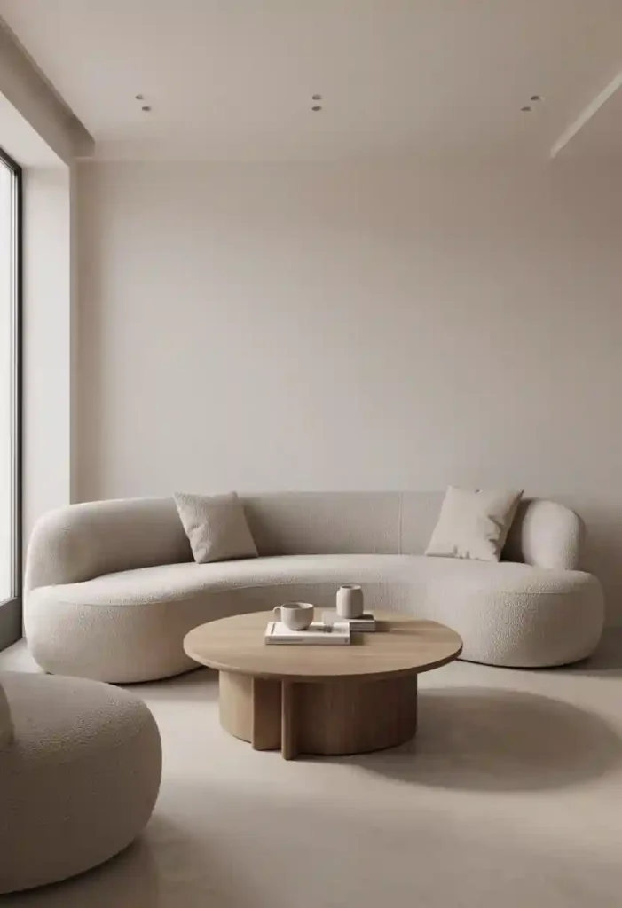 Simple Furniture With Rounded Shapes