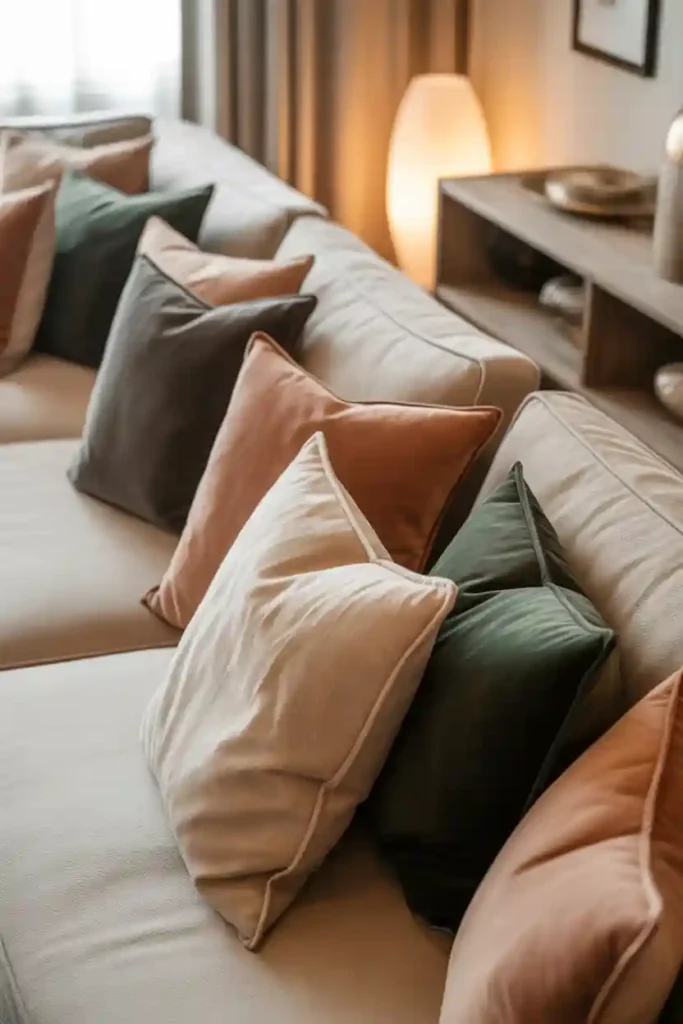 Layer Throw Pillows and Textures