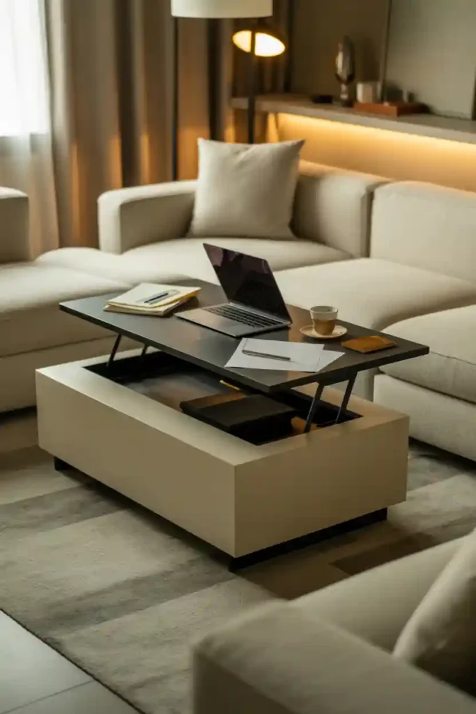  Lift-Top Coffee Table with Hidden Compartment