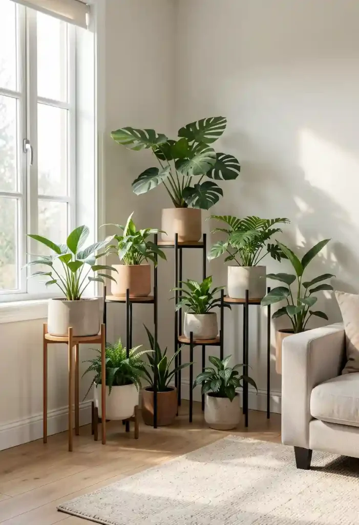 Corner Plant Stand Display