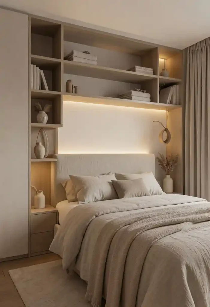 Built-In Headboard with Storage