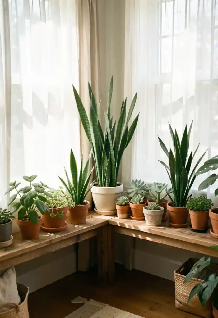 Corner Window Plant Garden