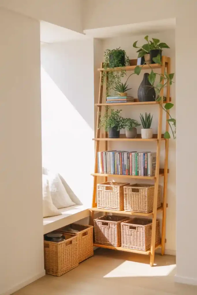 . Ladder Shelf Storage Display