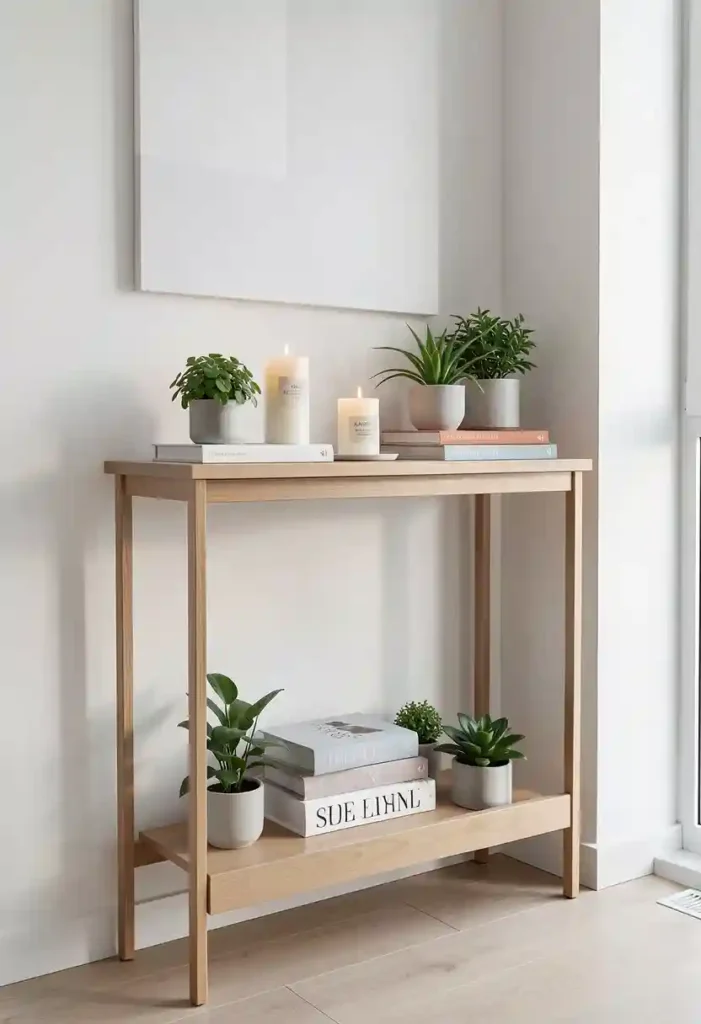 Place Plants on Narrow Console Tables