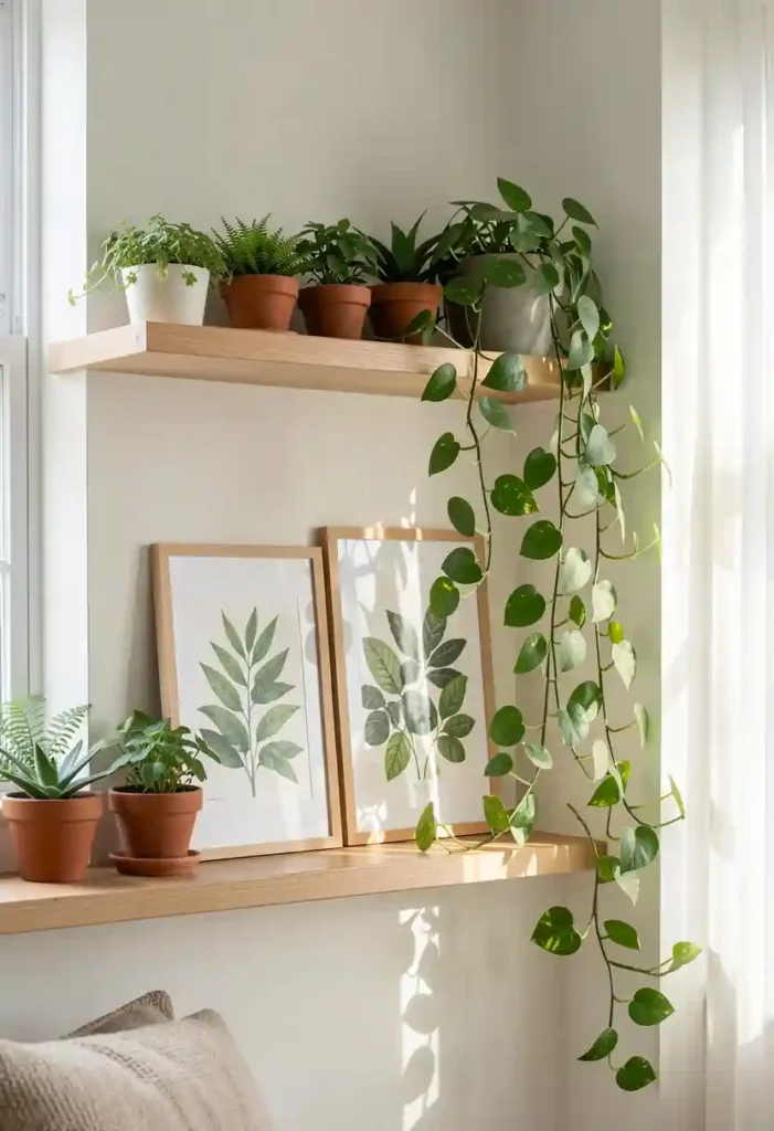 Plant Wall With Picture Ledges