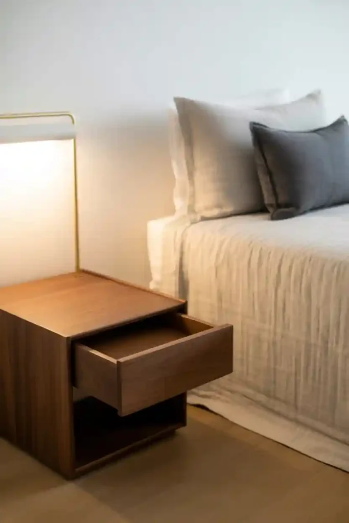 Bedside Table with Secret Drawer