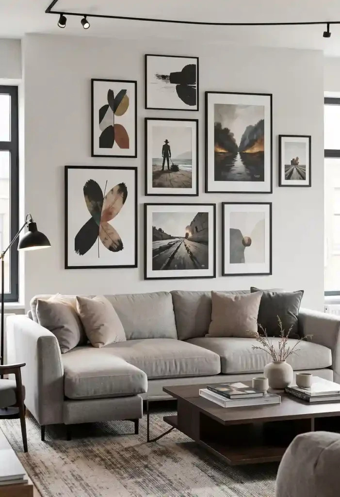Gallery Wall with Oversized Pieces