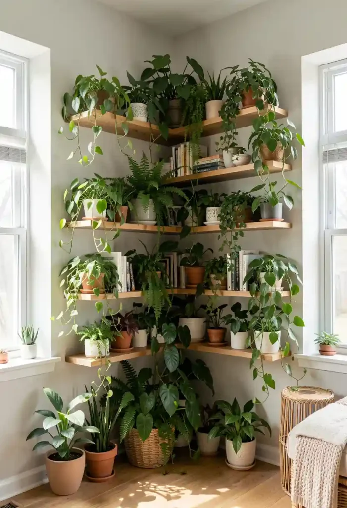 Corner Plant Wall Arrangement
