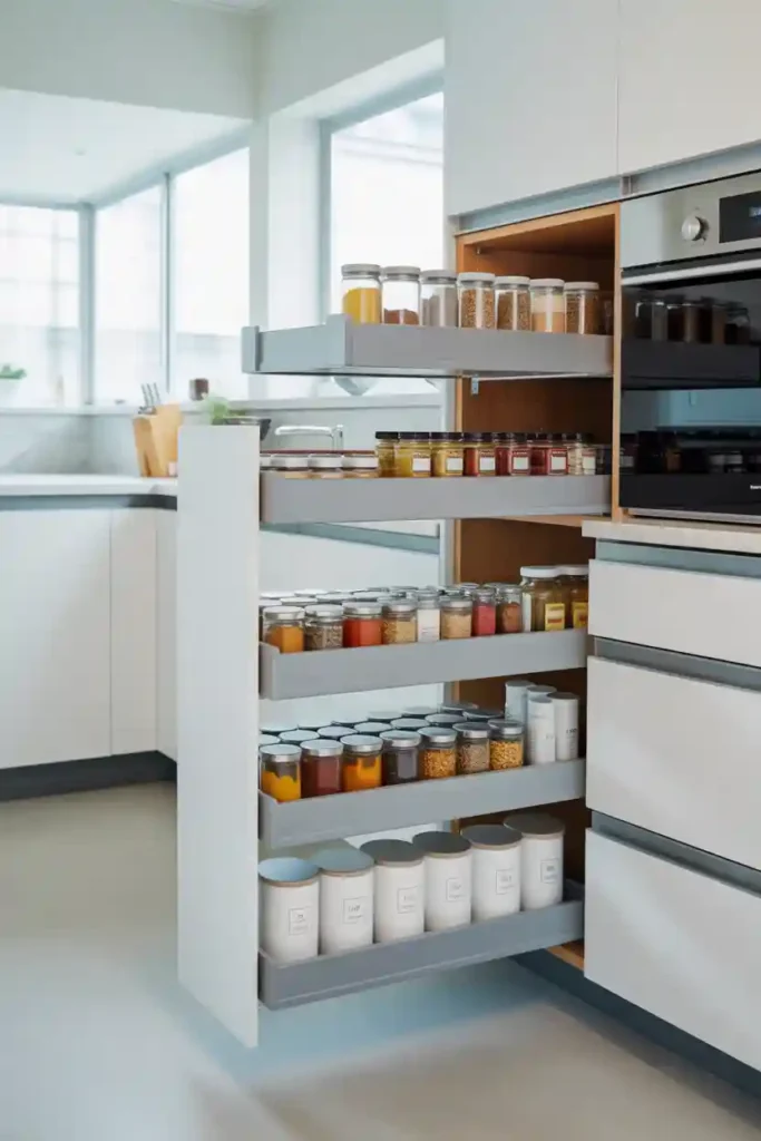 Pull-Out Kitchen Pantry Shelves